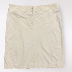 J.‎ McLaughlin NWOT Cotton Mini Skirt Womens Size 10 Cream Preppy Fall